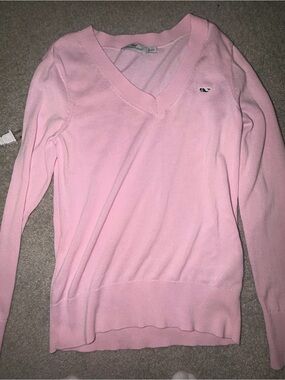 Vineyard Vines Light Pink Women's V-Neck Sweater